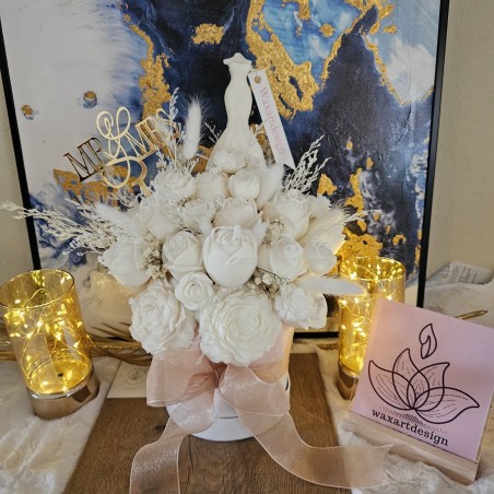 Ramo de Velas "Novia Blanca" – Edición Especial para Bodas