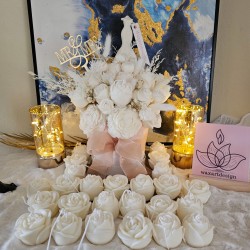 Pack "Novia Blanca" con 24 Rosas – Edición Especial para Bodas