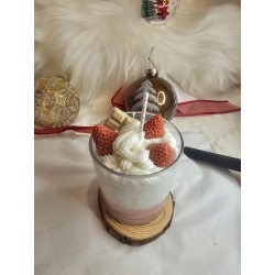 VELAS DE POSTRE:  Nata con fresas